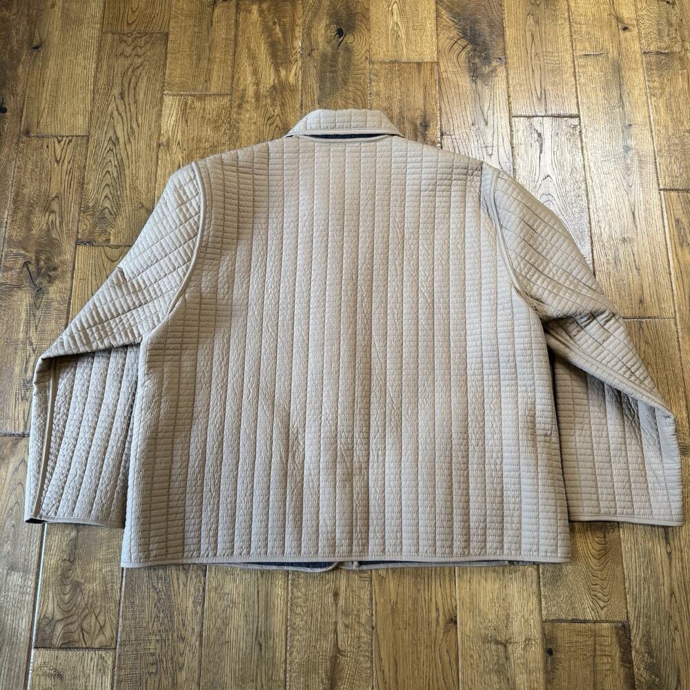 WP by Weatherproof Vintage Brand Quilted Shell Beige Rain Jacket Womens XL - Picture 7 of 7